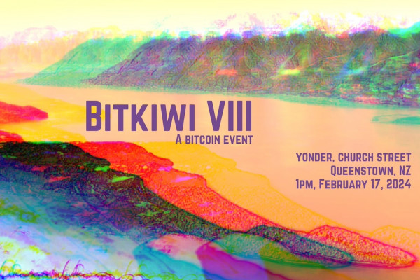 Poster for Bitkiwi VIII in Queenstown, 17 Feb 2024