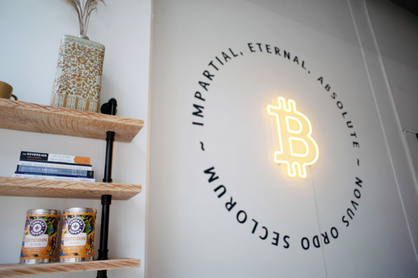 Bitcoin art and graphics at the Altruist School in Auckland